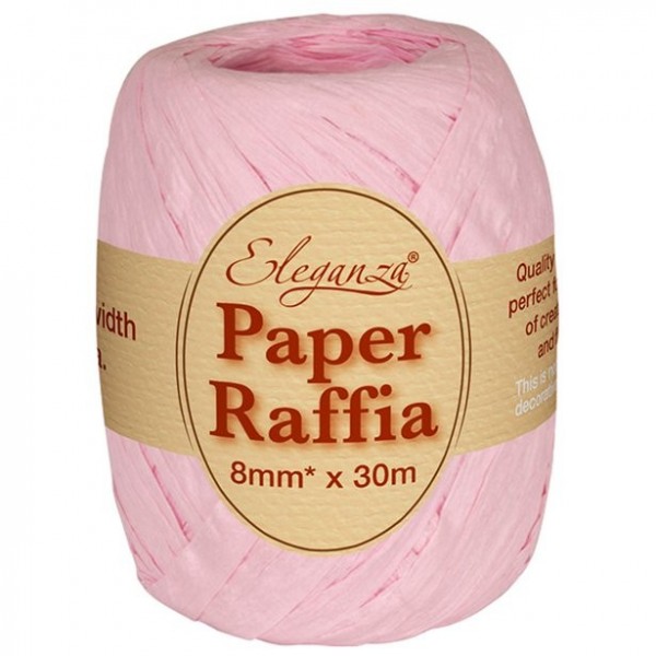 Geschenband aus Bast rosa 30m