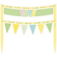 Baby Charlie Tortendeko Banner Pastell