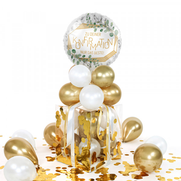 Balloha Geschenkbox DIY Konfirmation Eukalyptus XL