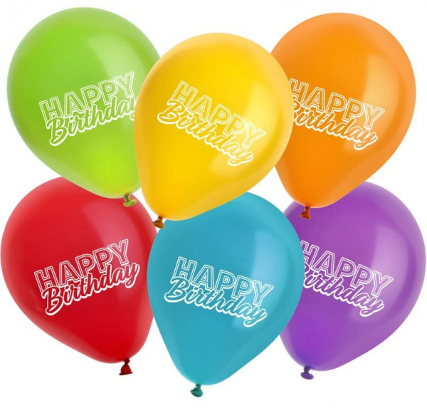Happy Birthday Heliumflasche mit Ballons 6