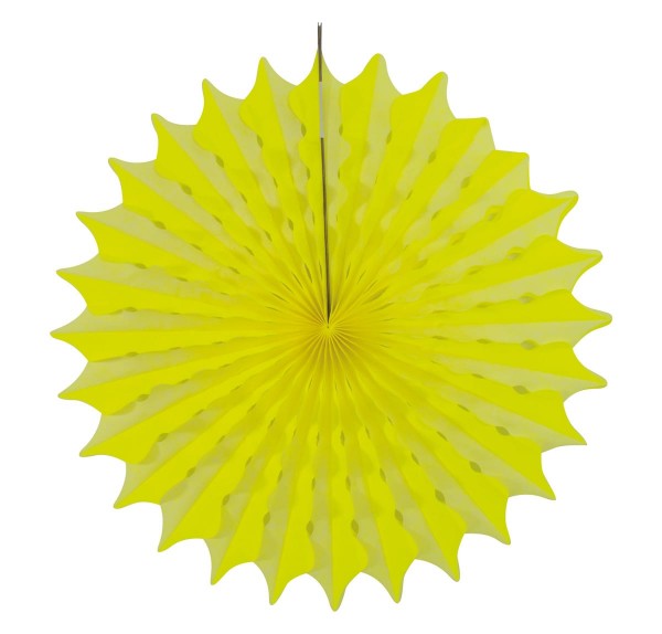 Fächer Honigwaben neon gelb 45cm