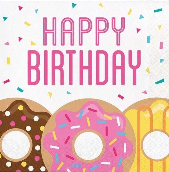 16 Donut Candy Party Servietten 33cm