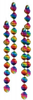 4 Deko Spiralen Regenbogen 60cm