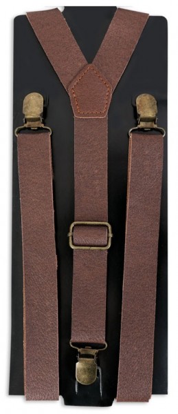 Braune Retro Steampunk Hosenträger