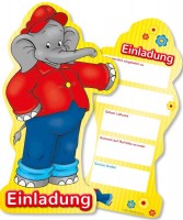 6 Benjamin Blümchen Einladungskarten