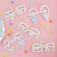 8 Pastell Regenbogen Brillen