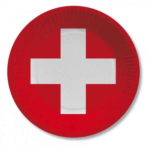 10 Schweiz Pappteller Zürich 23cm