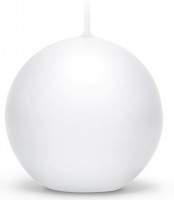 10 Kugelkerzen Torino weiß 6cm