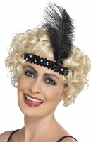 20er Jahre Stirnband Mit Pailletten & Feder
