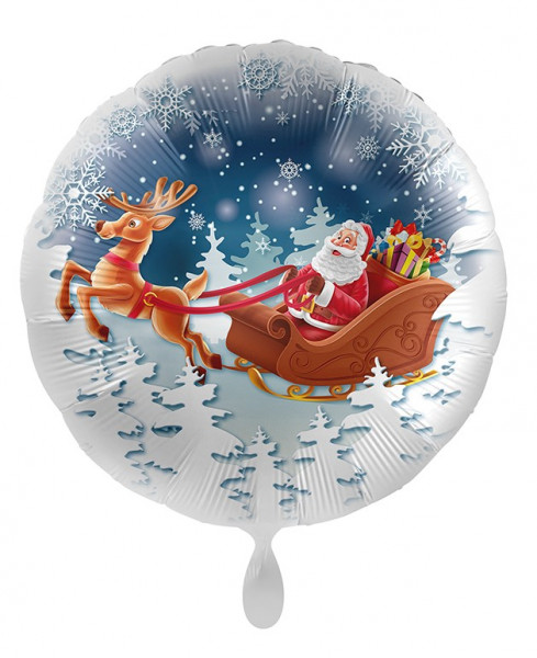Santas Schlitten Folienballon 71cm