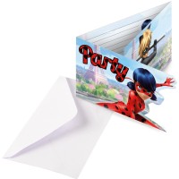 8 Miraculous Ladybug Einladungskarten