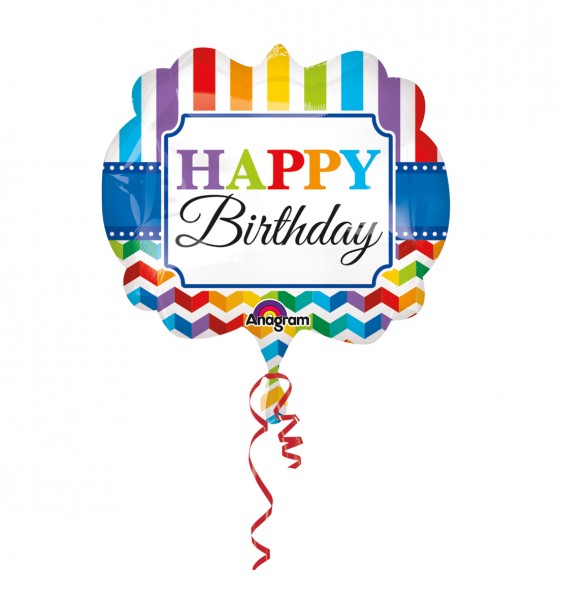 Rainbow Birthday Folienballon 63 x 55cm