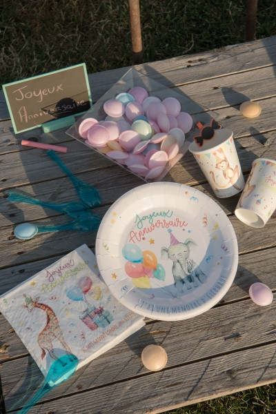20 Zookinder Anniversaire Servietten 33cm 3