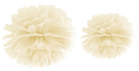 Pompon Romy creme 35cm