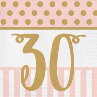 16 Lovely 30th Birthday Servietten 33cm