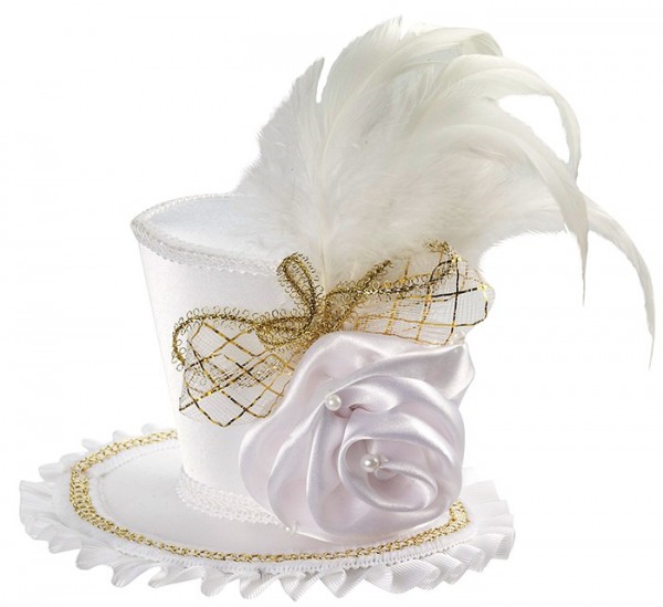 Eleganter Mini Zylinder Mit Satin Blume