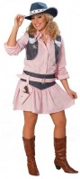 Rosa Cowgirl Damenkostüm