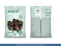 100 Eco metallic Ballons braun 26cm