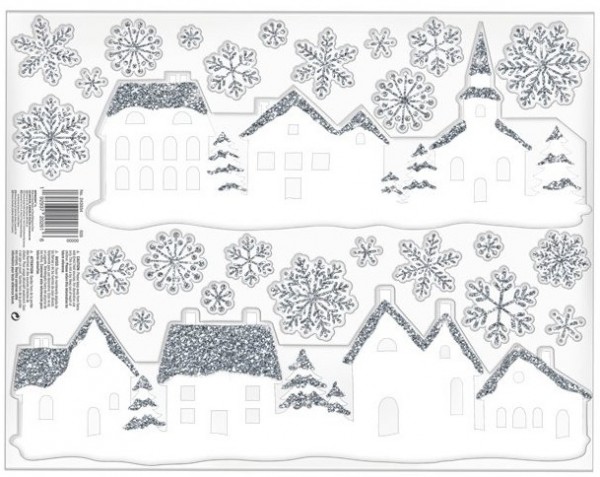 Winterstadt Fenstersticker 62cm