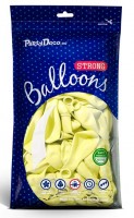 Vorschau: 10 Partystar Luftballons pastellgelb 30cm
