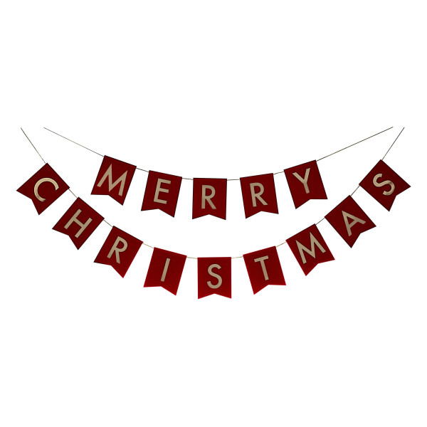 Landhaus Weihnacht Merry Christmas Girlande 2m
