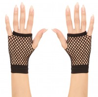Fingerlose Netzhandschuhe Schwarz