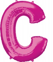 Folienballon Buchstabe C pink XL 81cm