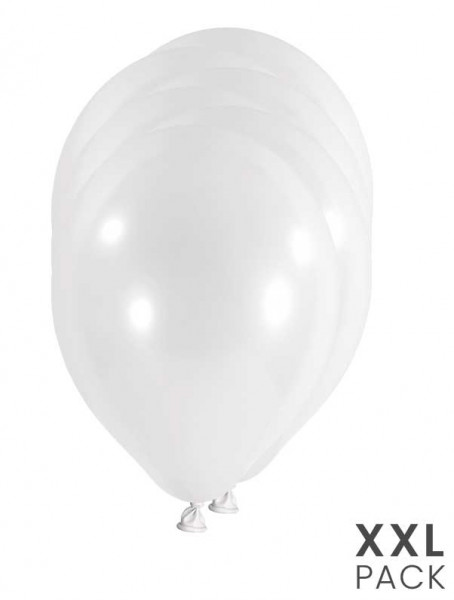 500 Weiße Latexballons Wolkenmeer 25cm