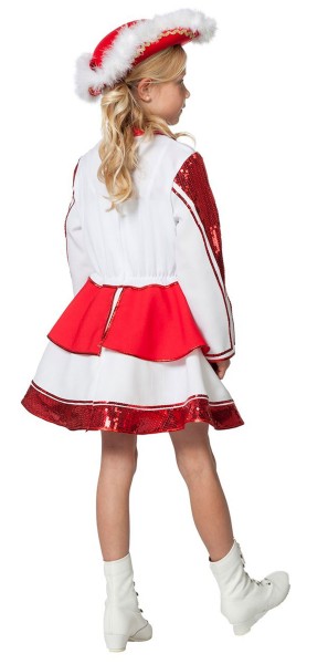 Rotes Funkenmarie Pailetten Kinderkostüm 3