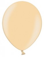 Vorschau: 10 Partystar metallic Ballons apricot 23cm