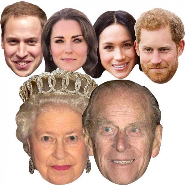 6 Haus Windsor Pappmasken