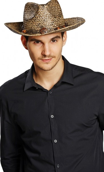 Flätad cowboyhatt