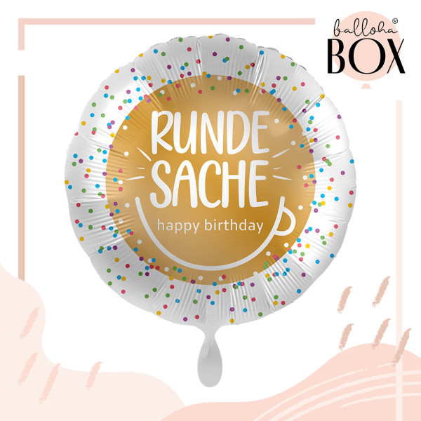 Balloha Geschenkbox DIY Runde Sache Happy Birthday XL
