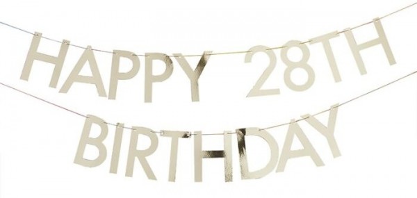 Goldene DIY Birthday Girlande 1,5m