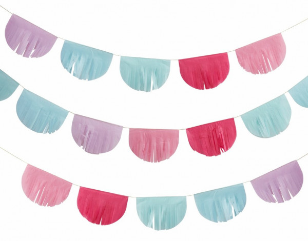 Pastell bunte Halbmond Girlande 3m