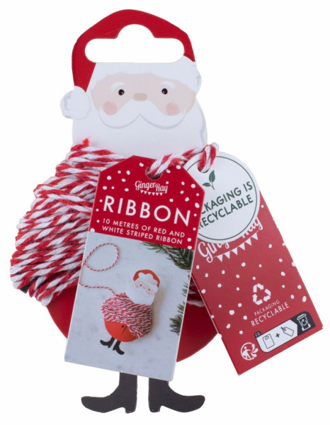 Rot-Weißes Geschenkband 10m 3