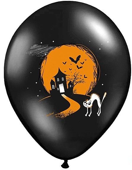 50 Halloween Luftballons Gruselmotive 30cm 3