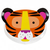 Vorschau: 12 Partyteller Zebra und Tiger 23cm