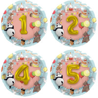 Vorschau: 3D Animal Birthday Folienballon 56cm