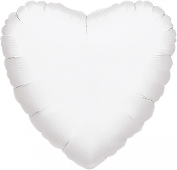 Weißer Herzballon 46cm