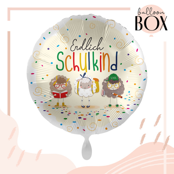 Balloha Geschenkbox DIY Endlich Schulkind Schafe XL