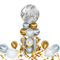 Vorschau: Balloha Geschenkbox DIY Modern Silver Birthday XL