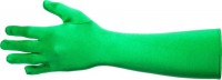 Vorschau: Grüne Satin Handschuhe 40 cm