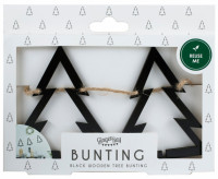 Vorschau: Hölzerne Tannenbaum Girlande 2m