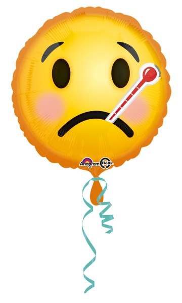 Folienballon Gute Besserung Smiley