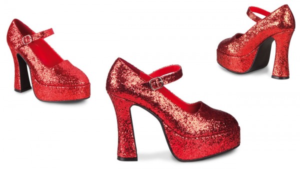 Glitzernde Disco Highheels Rot