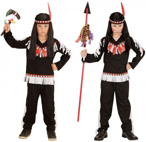 Rot-Feder-Indianer Kinderkostüm