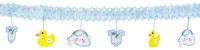 Baby Party Papiergirlande Blau 4m