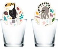 6 Zoo Födelsedagsfest glasmarkörer