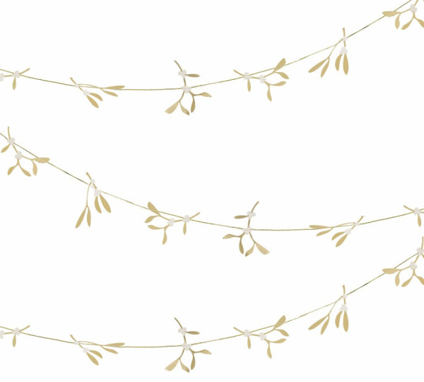 Goldene Mistel Girlande 5m